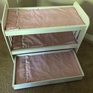 Doll Bunk Bed with Trundle Bed
